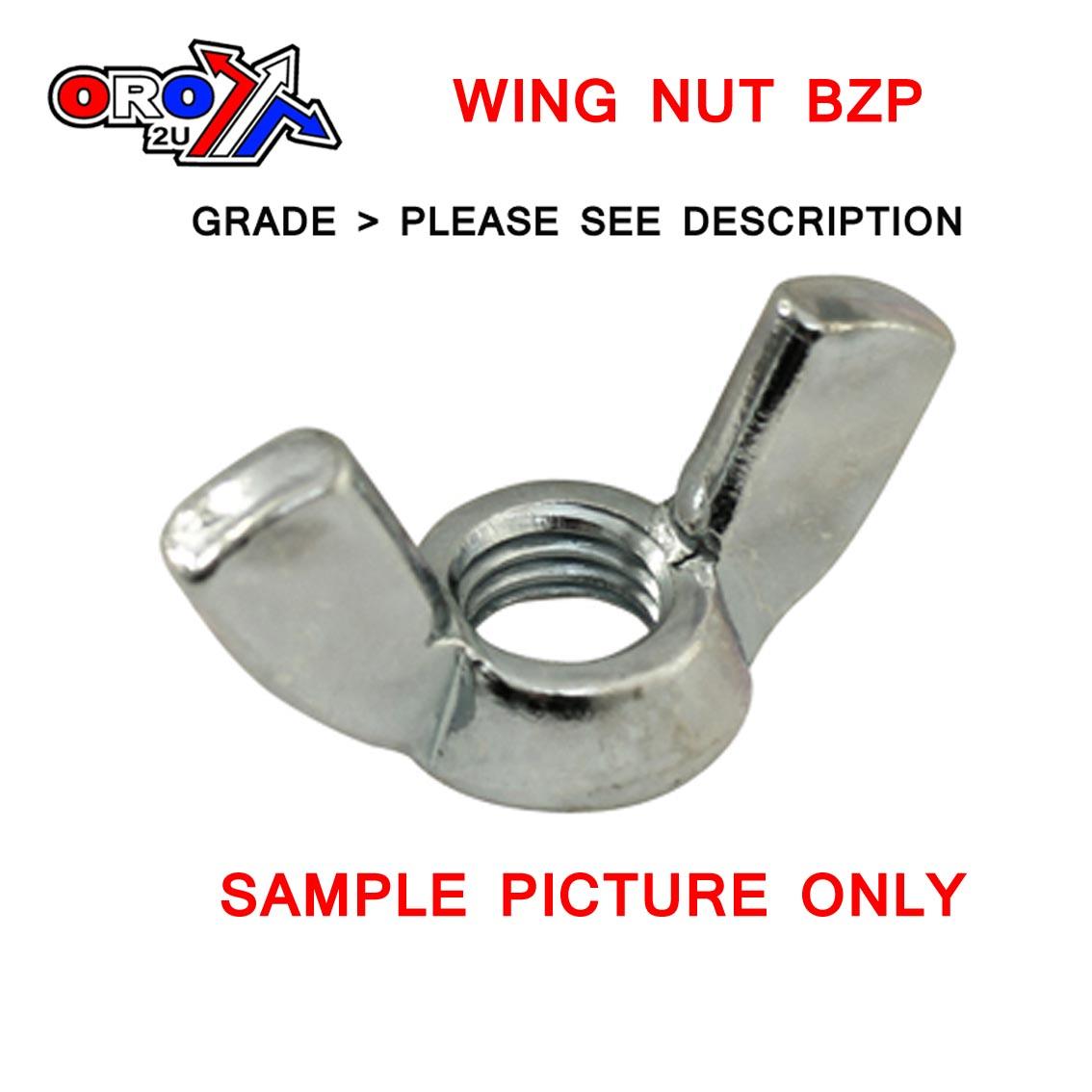 M6 STANDARD WING NUT BZP
