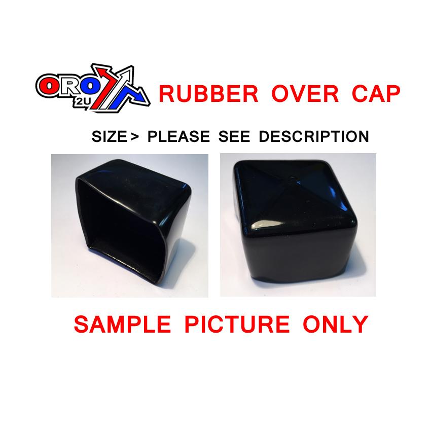 25x25 RUBBER OVER CAP G/BK, SQWA-0250-025 GLOSS BLACK