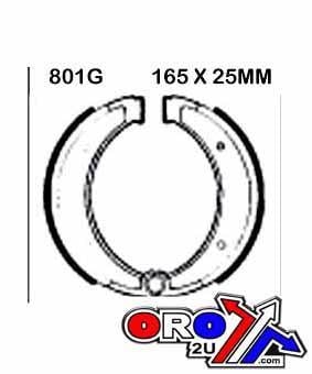BRAKE SHOES 165X25 WIDE Husqvarna CR 125 78-80 CR 430 81-82 GFG1110