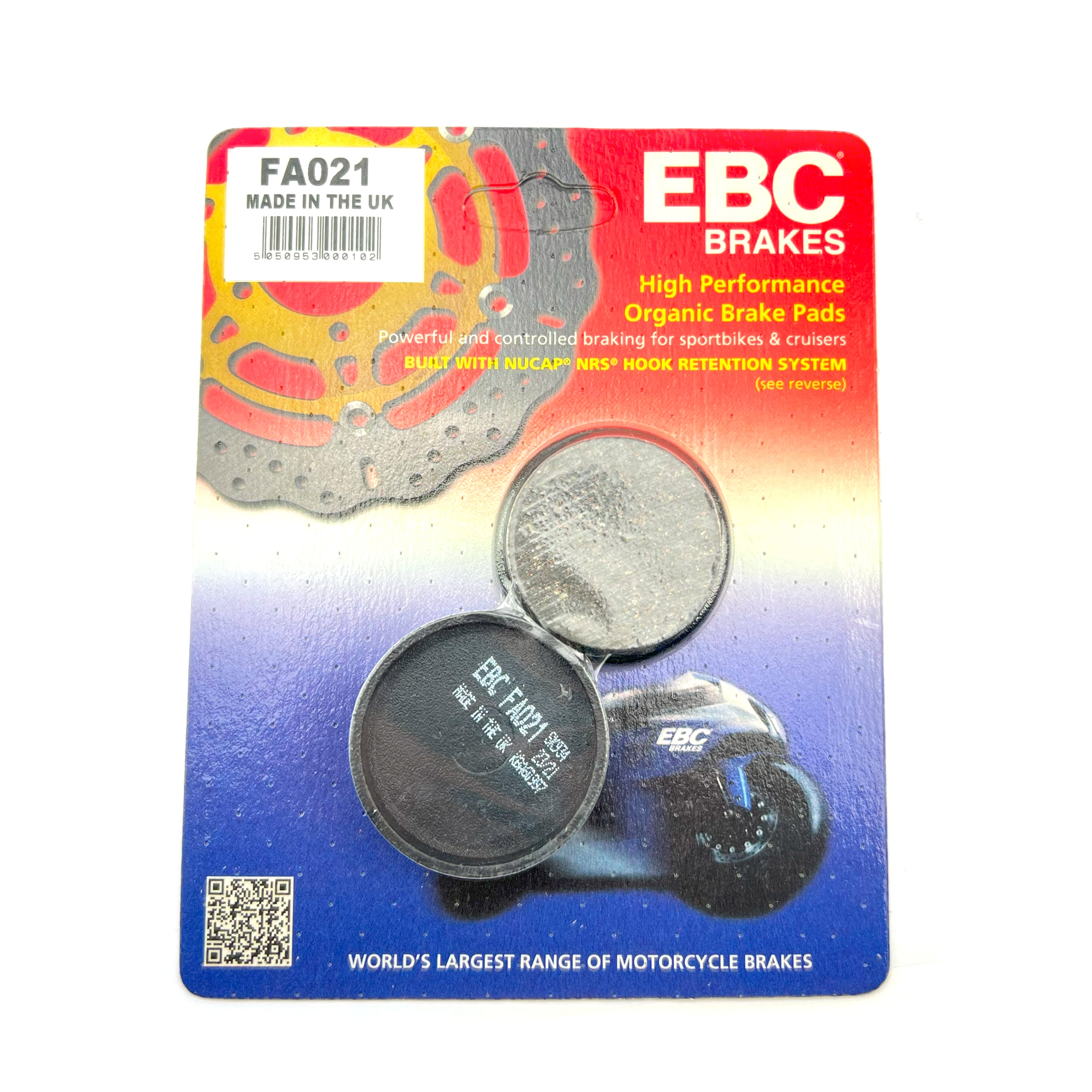 BRAKE PADS DISC SEMI-METAL, EBC FA021 / FA21YFM ATV