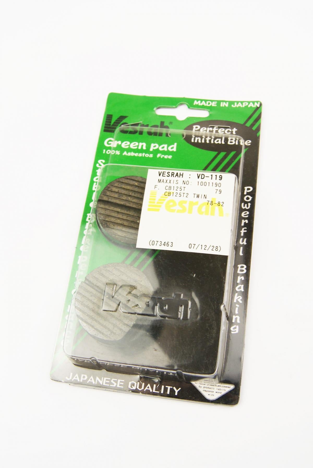 BRAKE PADS DISC VD119 1001190