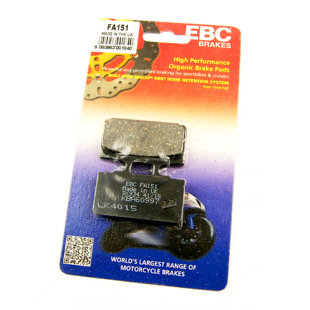 BRAKE PADS STD KEVLAR ORGANIC, EBC FA151SEMI-METAL BLACK