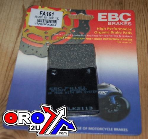 BRAKE PADS STD KEVLAR ORGANIC, EBC FA161 SEMI-METAL BLACK