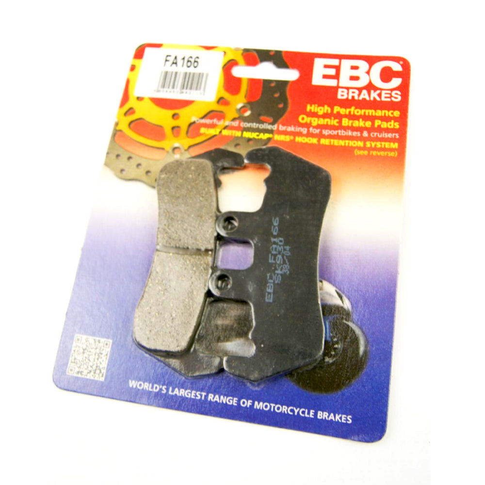 BRAKE PADS STD KEVLAR ORGANIC, EBC FA166 SEMI-METAL BLACK