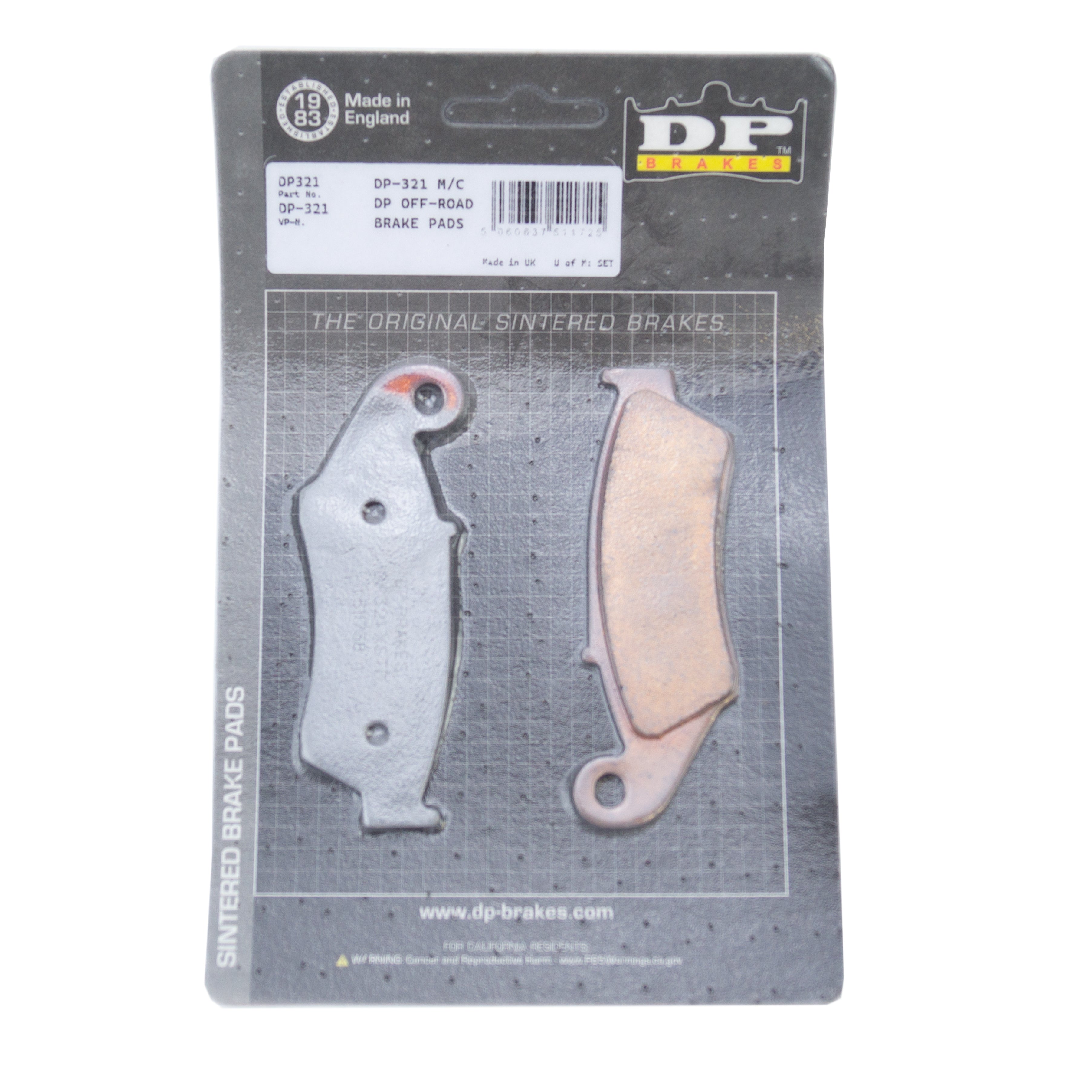 BRAKE PADS SINTERED DP BRAKES, DP321 Premium