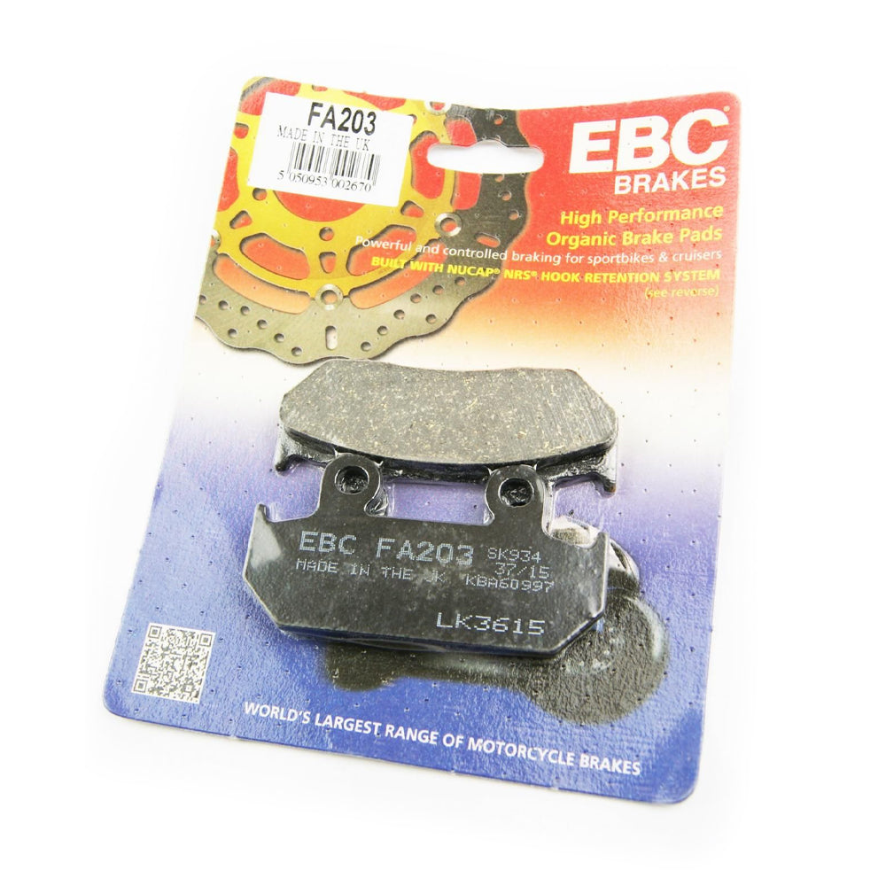 BRAKE PADS STD KEVLAR ORGANIC, EBC FA203 HARLEY DAVIDSON
