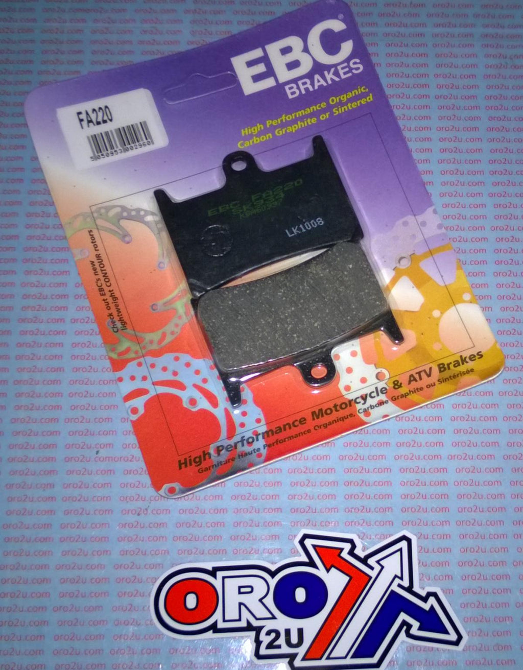 BRAKE PADS STD KEVLAR ORGANIC, EBC FA220 BLACK