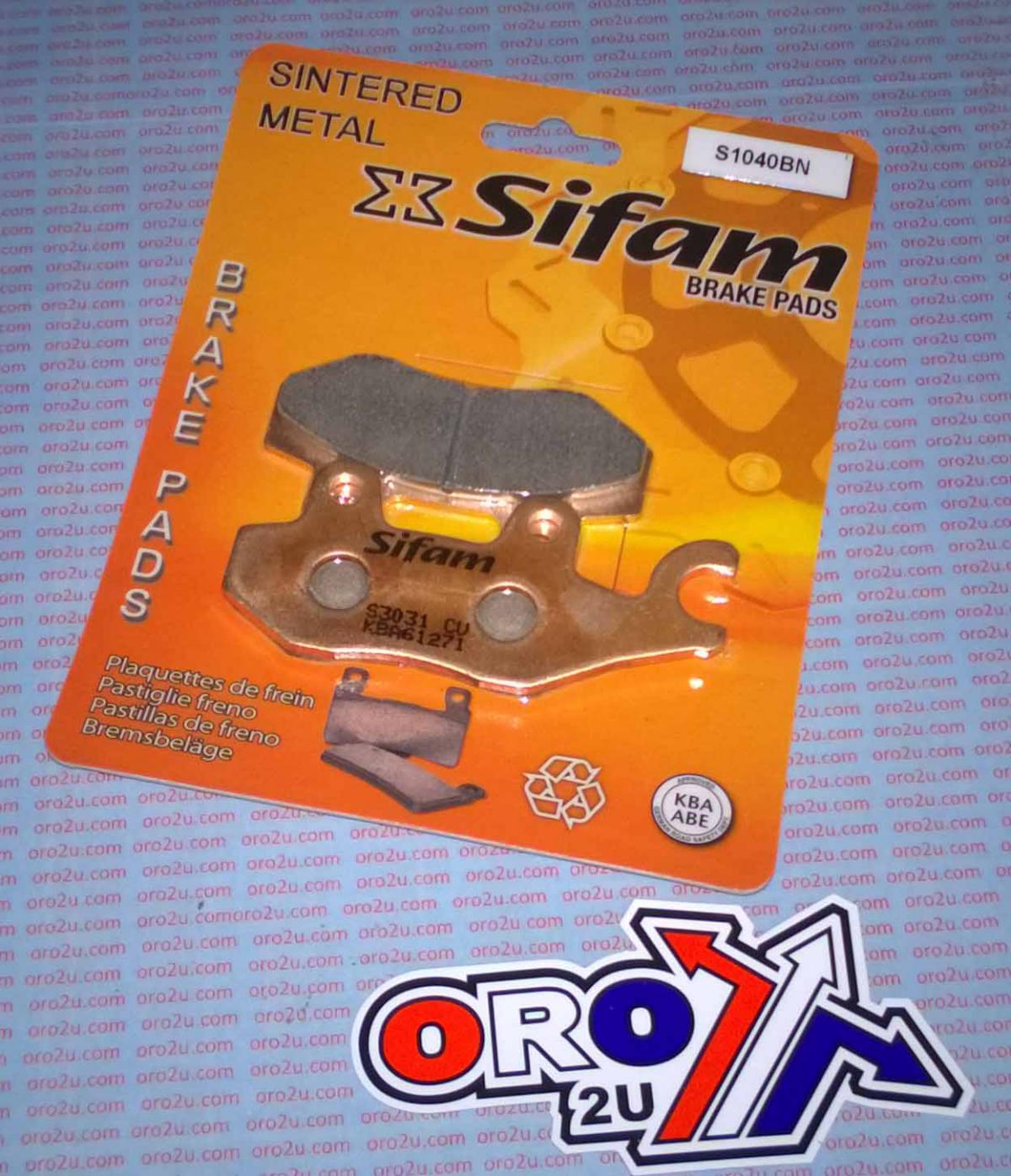 BRAKE PADS SINTERED METAL, SIFAM S1040BN GOLD (FA228HH), VD340