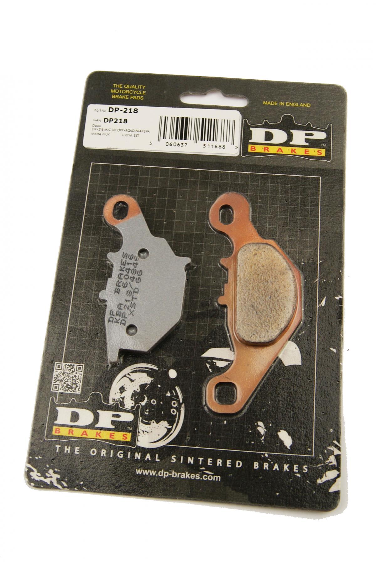 BRAKE PADS SINTERED DP BRAKES, DP218 HARD 41-218.H.DP GOLD, 39-230