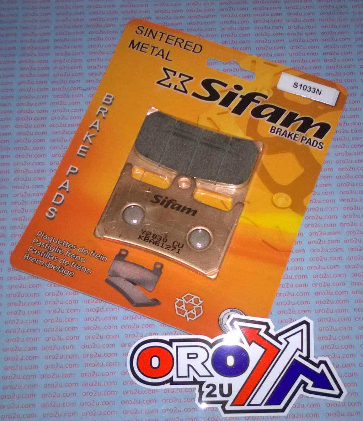 BRAKE PADS SINTERED METAL, SIFAM S1033N, FA252