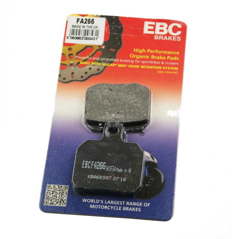 BRAKE PADS Kevlar Organic, EBC FA266 Black Touring - Road
