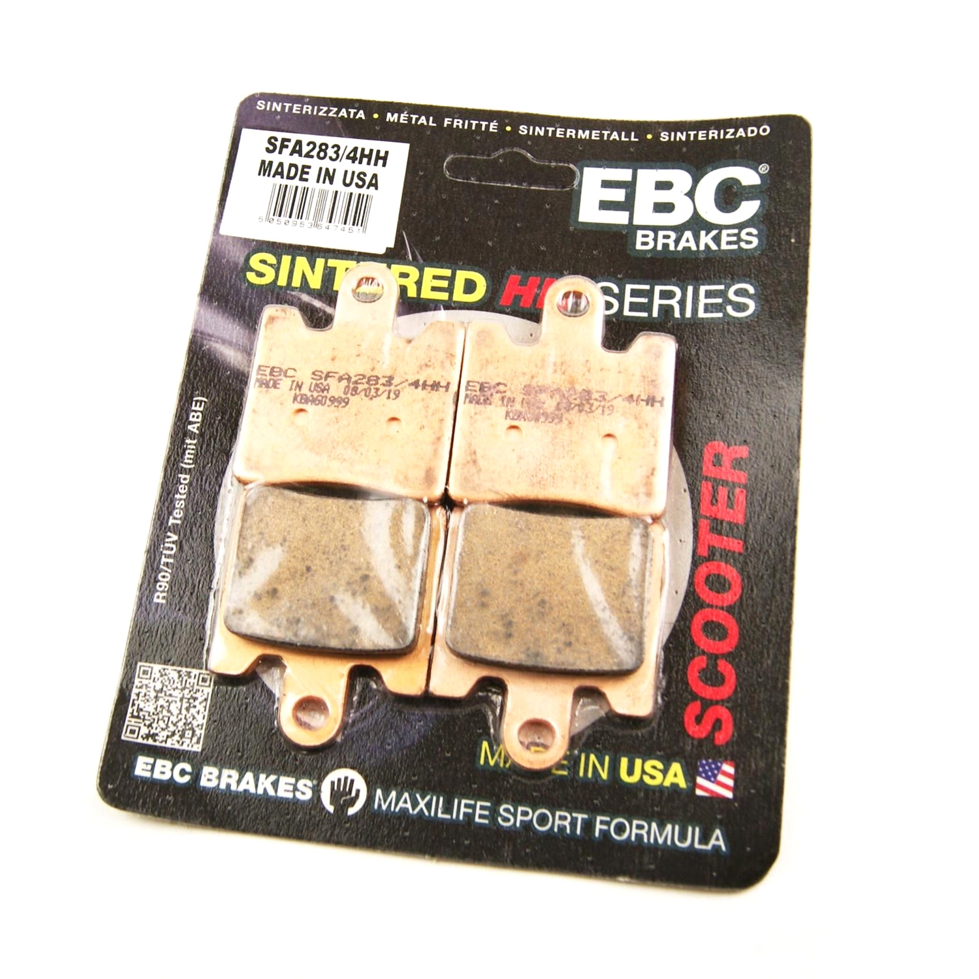 BRAKE PADS SCOOTER SINTERED, METAL EBC SFA283HH