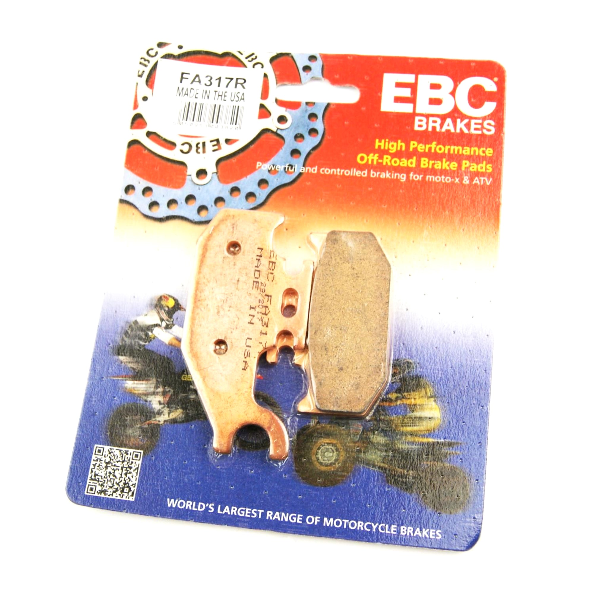 BRAKE PADS SINTERED METAL, EBC FA317R GOLD HARD, 39-317