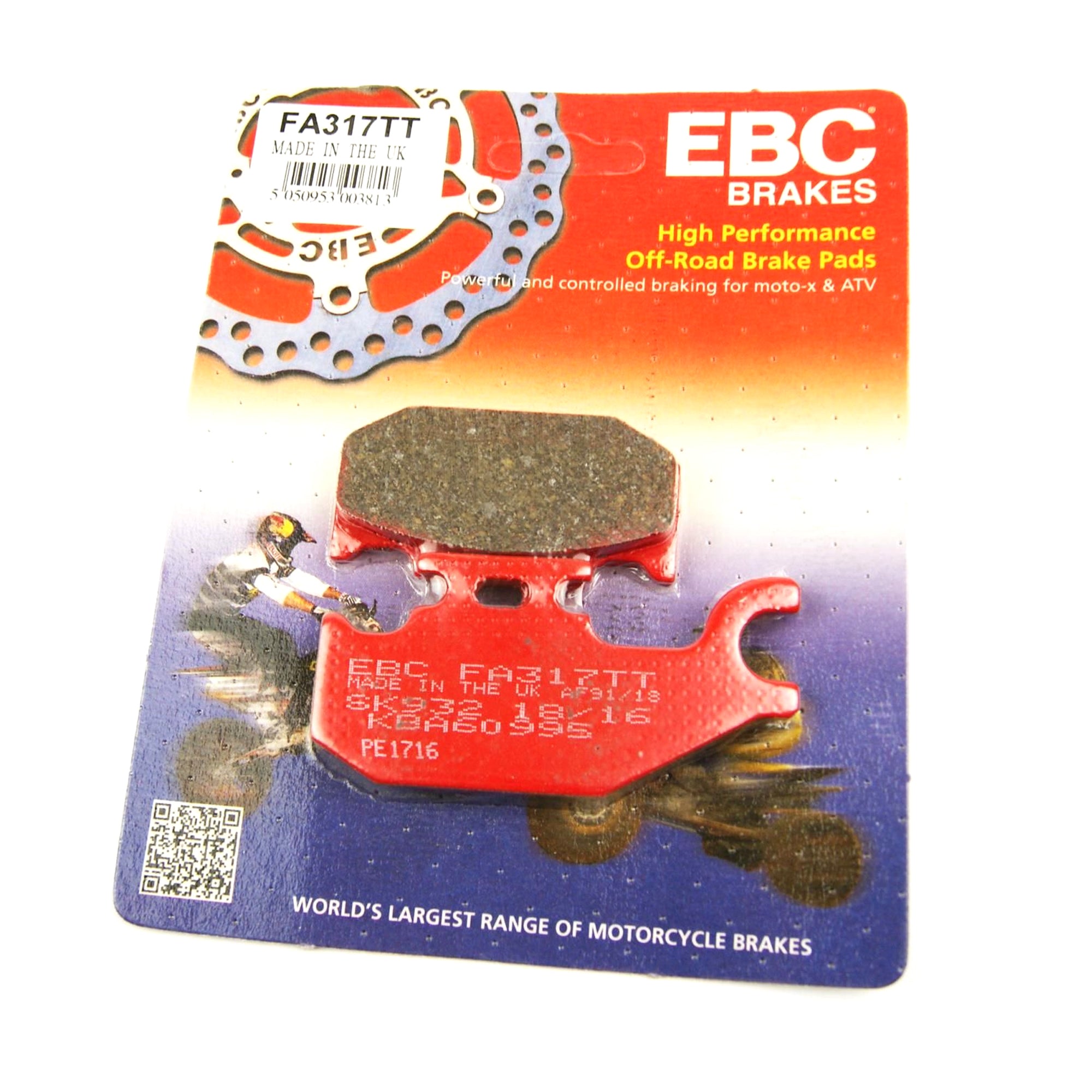 BRAKE PADS STD FA317TT EBC, FRONT RIGHT HAND SIDE