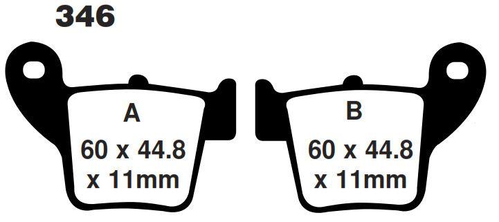 BRAKE PADS STD MOTO-MASTER 94311 SEMI-METALLIC STD
