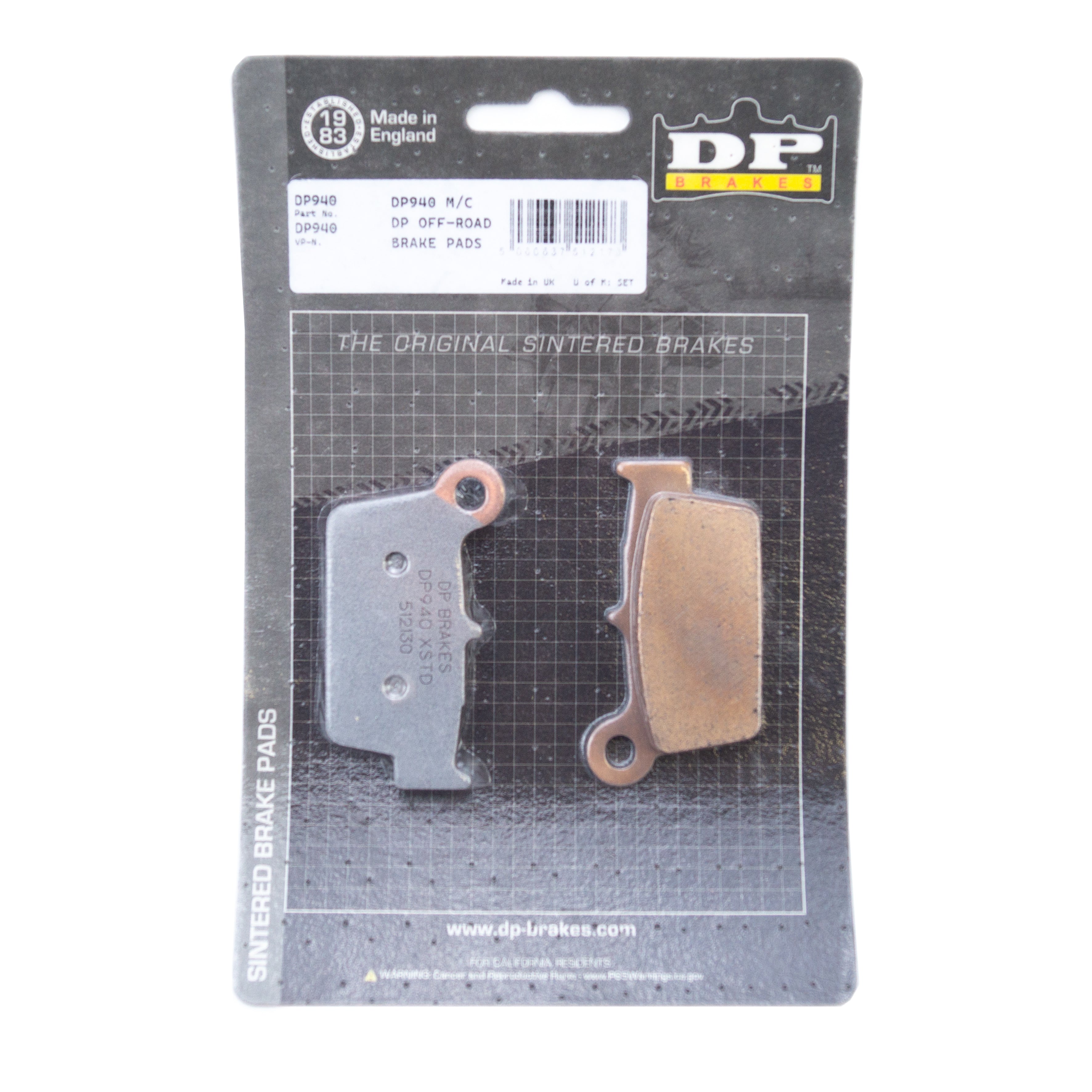 BRAKE PADS SINTERED DP BRAKES, DP940 Premium
