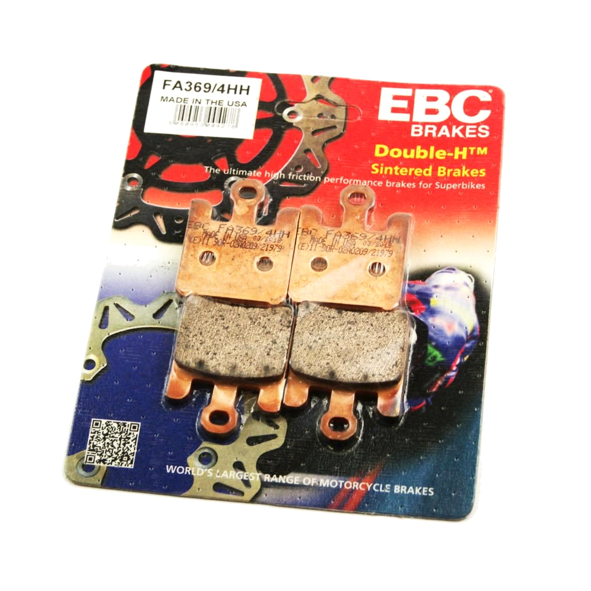 BRAKE PADS SINTERED METAL HH, EBC FA369/4HH SET/4 PCS