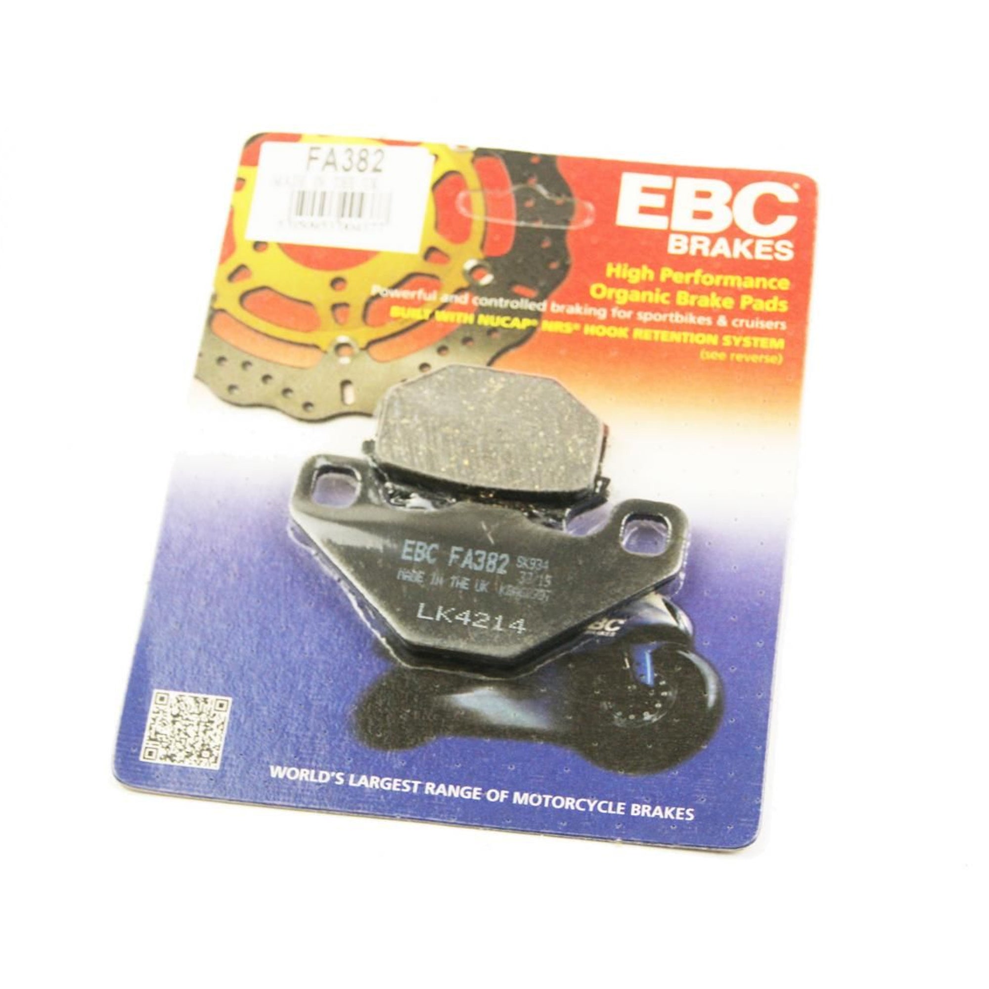 BRAKE PADS STD SEMI-METAL, EBC FA382, 39-382