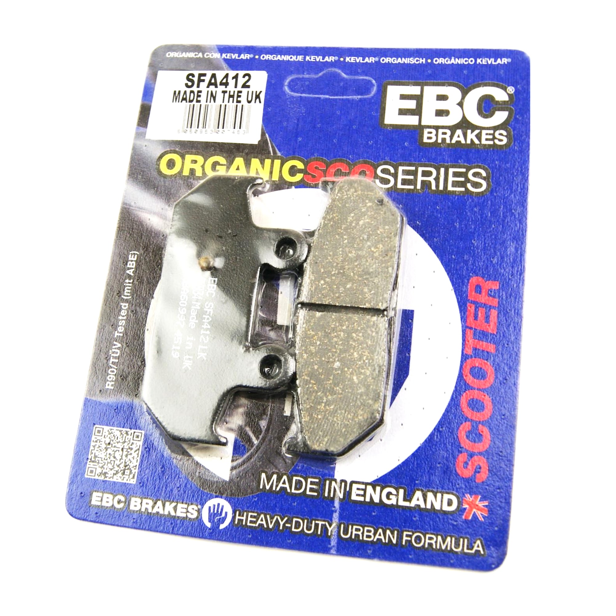 BRAKE PADS STD SCOOTER ORGANIC, EBC SFA412