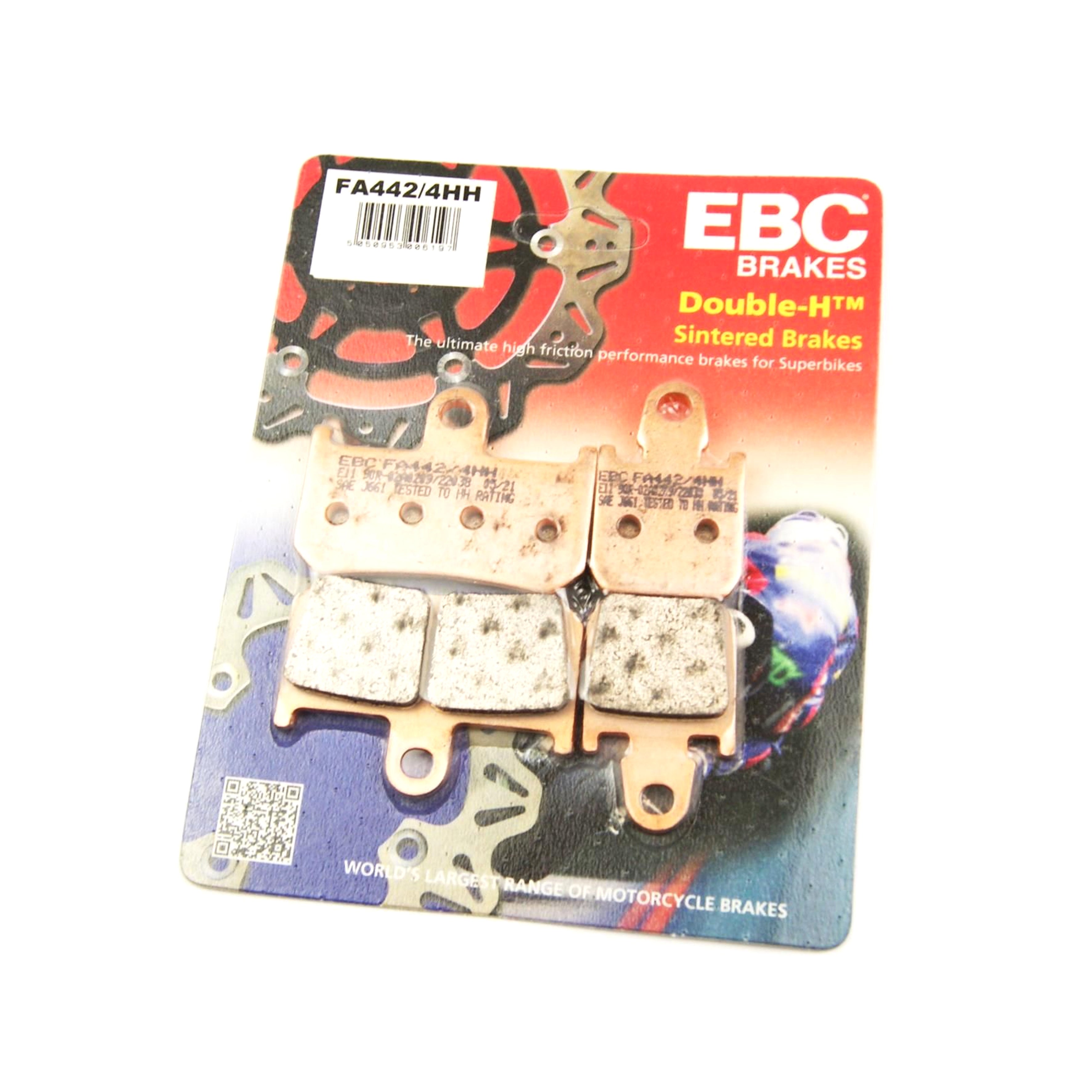 BRAKE PADS SINTERED METAL 4pcs, EBC FA442/4HH (VD444)