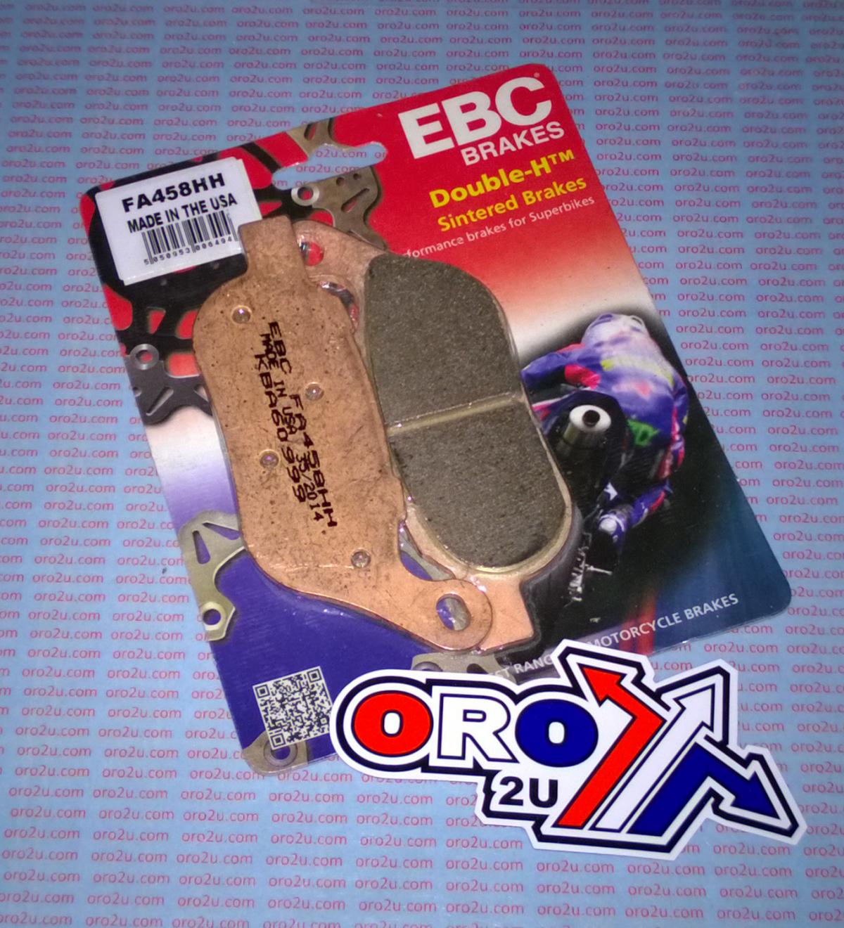 BRAKE PADS SINTERED METAL HH, EBC FA458HH GOLD, HARLEY DAVIDSON