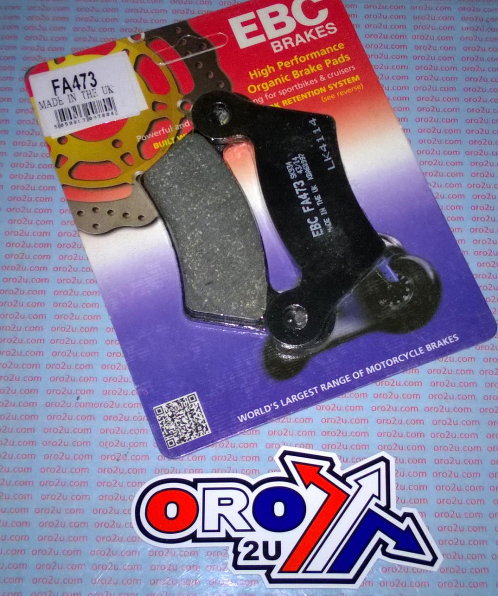 BRAKE PADS STD KEVLAR ORGANIC, EBC FA473 SEMI METAL, 39-473