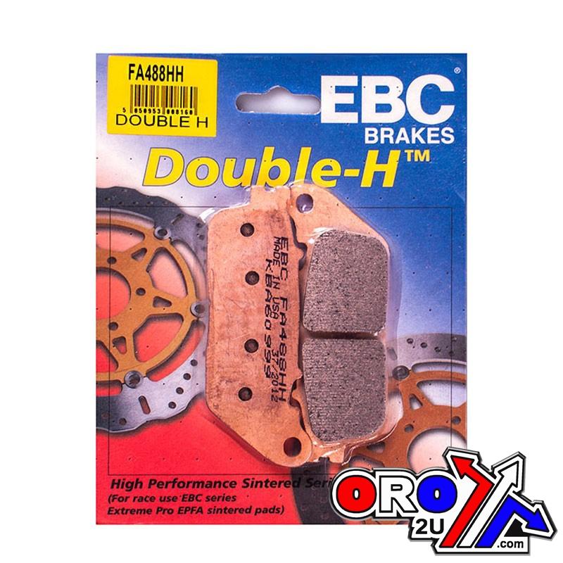 BRAKE PADS SINTERED METAL, EBC FA488HH GOLD, 39-488