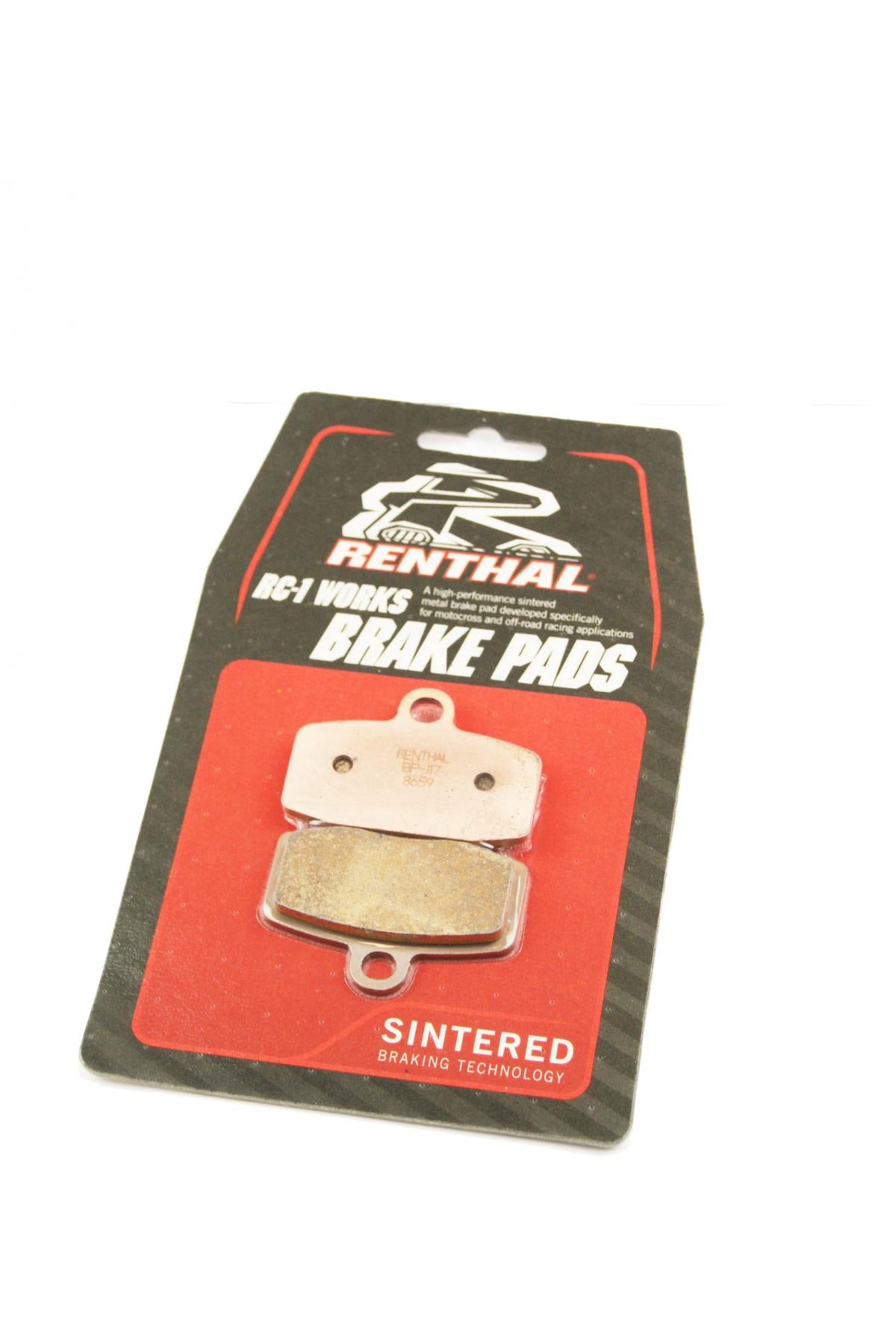 BRAKE PADS SINTERED RC-1, RENTHAL BP-117, BP117 WORKS, 39-612, 41-117.H.REN