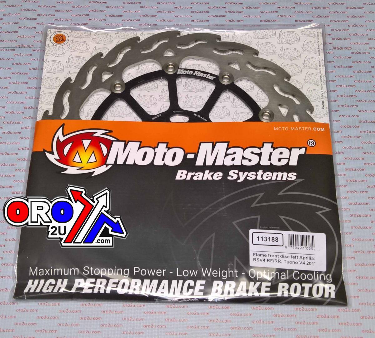 DISC BRAKE FRONT FLAME LEFT, MOTO-MASTER 113188, ROAD, MC