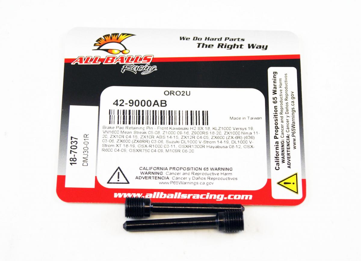 ALLBALLS BRAKE PAD BOLT KIT, ALLBALLS 18-7037 4.65x52.75MM KAW/SUZ ROAD FRONT