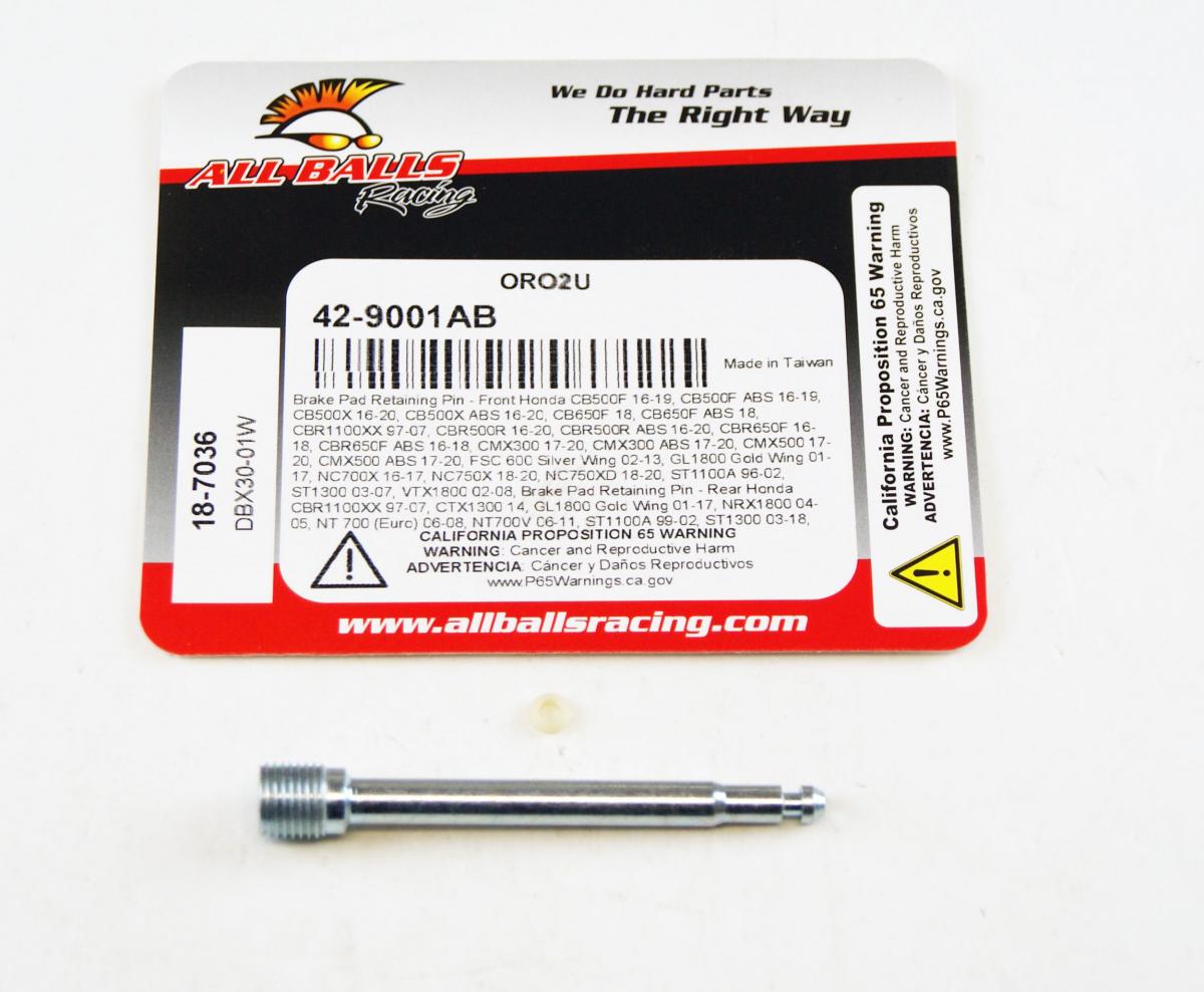 ALLBALLS BRAKE PAD BOLT KIT, ALLBALLS 18-7036 6.0x75MM HON ROAD FRONT AND REAR