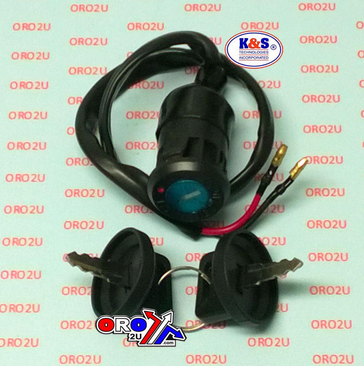 SWITCH IGNITION OFF ON, 35010-GCF-A20 HONDA CRF XR, KS12-0061 OFF=OPEN RED-CLOSE