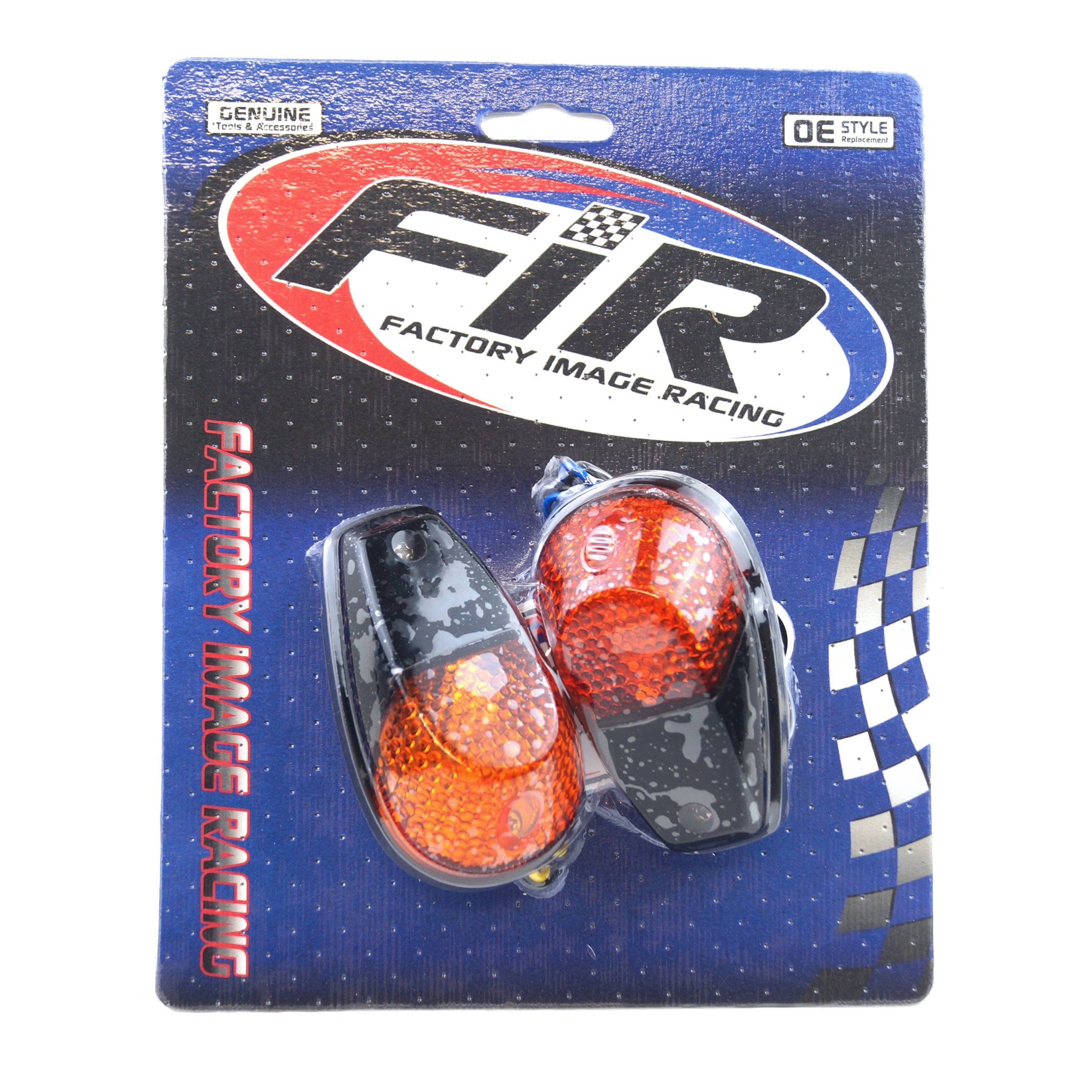 INDICATORS FLUSH BLACK WITH AMBER LENS – PAIR
