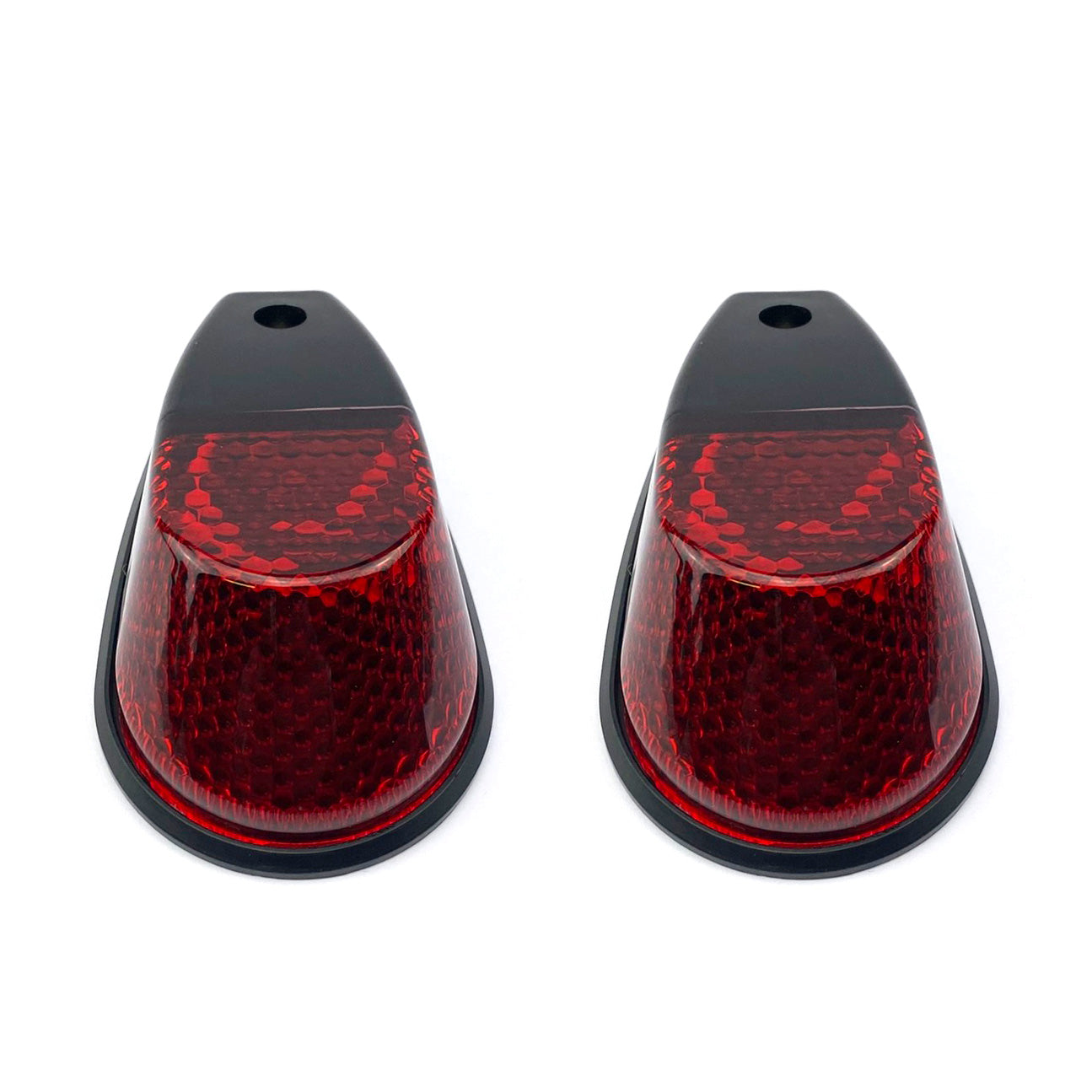 INDICATORS FLUSH MOUNT 12V LED BLACK CASE WITH RED LENS