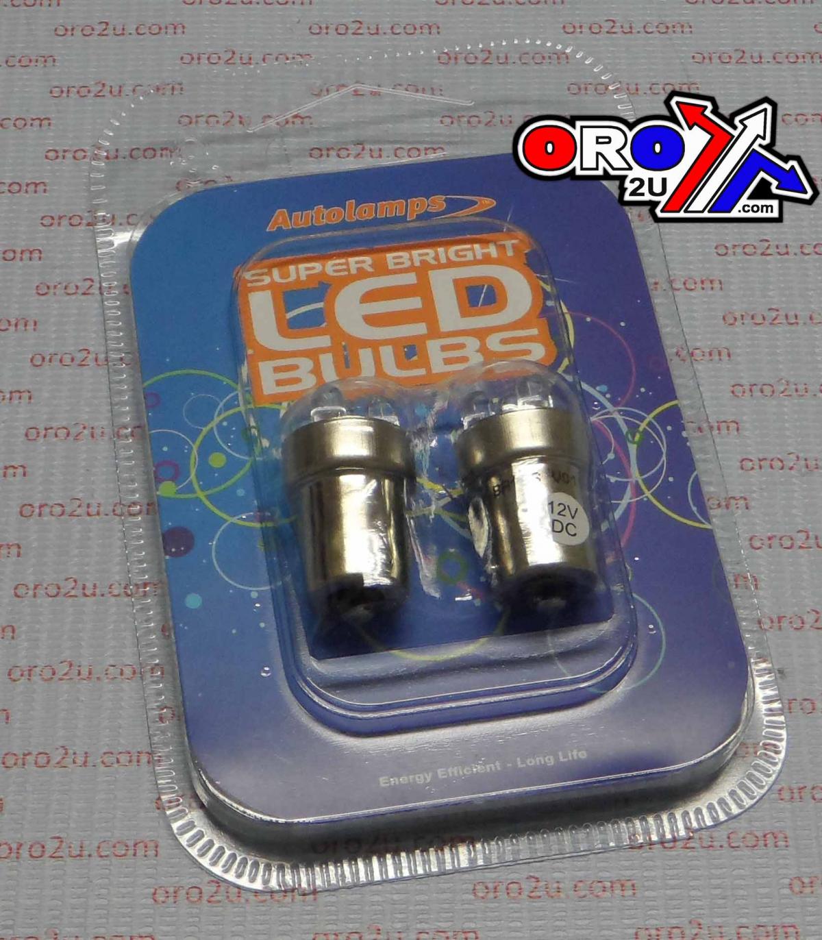 LED LIGHT BULB 12V WHITE BA15S 5-LEDS LED207WT 1157 (PACK OF 2)