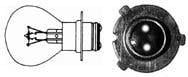 LIGHT BULB 12V 35/35W 3-TAG P7027