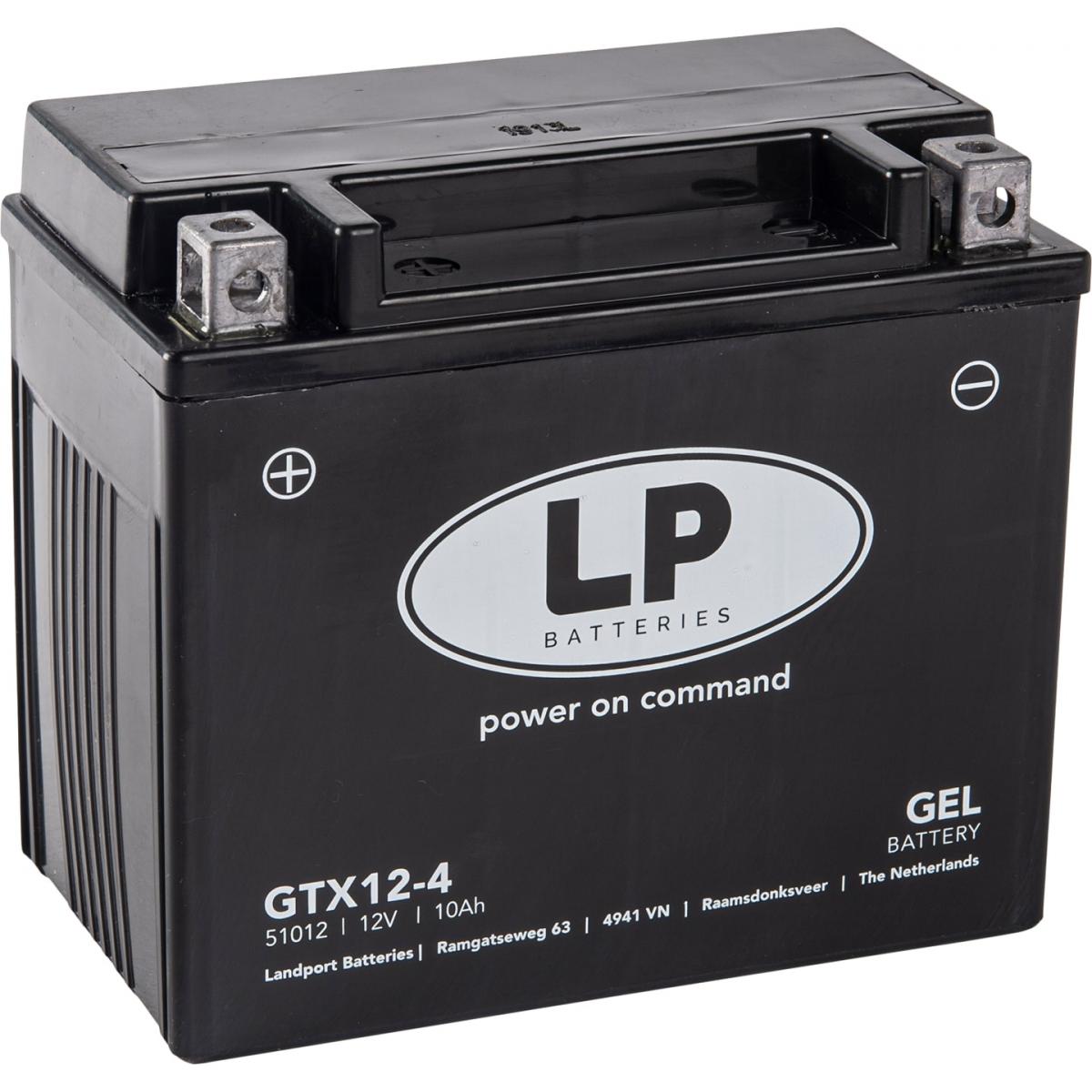 BATTERY GTX12-4 (GTX12-BS) 12V 10Ah GEL, LANDPORT 51012, MG LTX12-4, MG GTX12-BS, MG GTX12-4