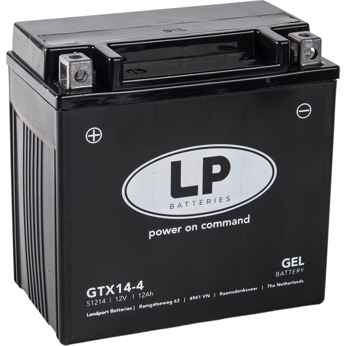 BATTERY LTX14-4 (GTX14-BS) 12V GEL, LANDPORT 51214, MG LTX14-4, MG GTX14-BS, (SAME AS YTX14-BS)