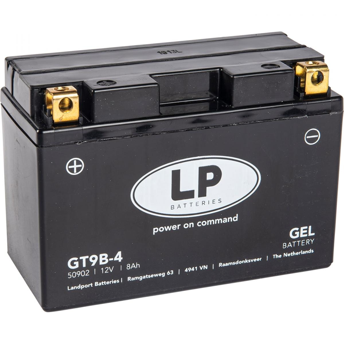 BATTERY LT9B-4 12V 8Ah. GEL, LANDPORT 50902, MG LT9B-4, MG GT9B-4, SAME AS YT9B-4, YT9B-BS