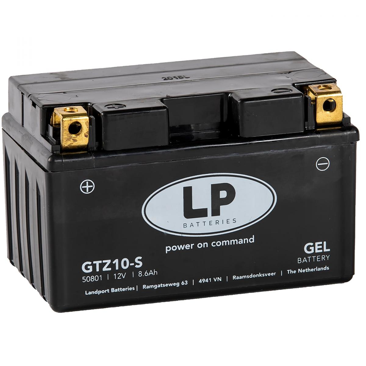 BATTERY GTZ10-S 12V 8.6Ah GEL, LANDPORT 50801, MG LTZ10-S, MG GTZ10-S