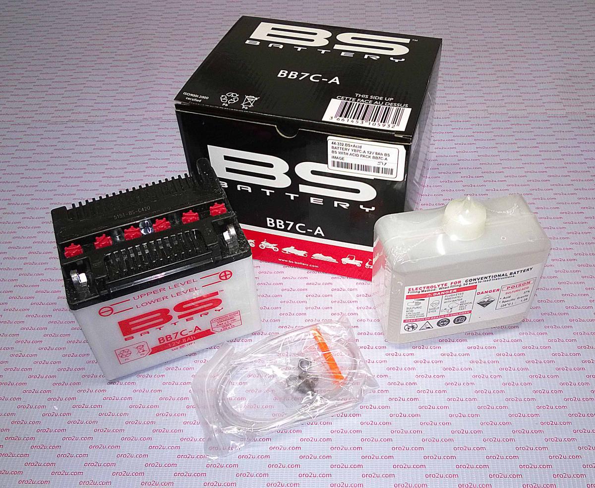 BATTERY YB7C-A 12V 8Ah BS, BS WITH ACID PACK BB7C-A, 310593	BS-BB7C-A