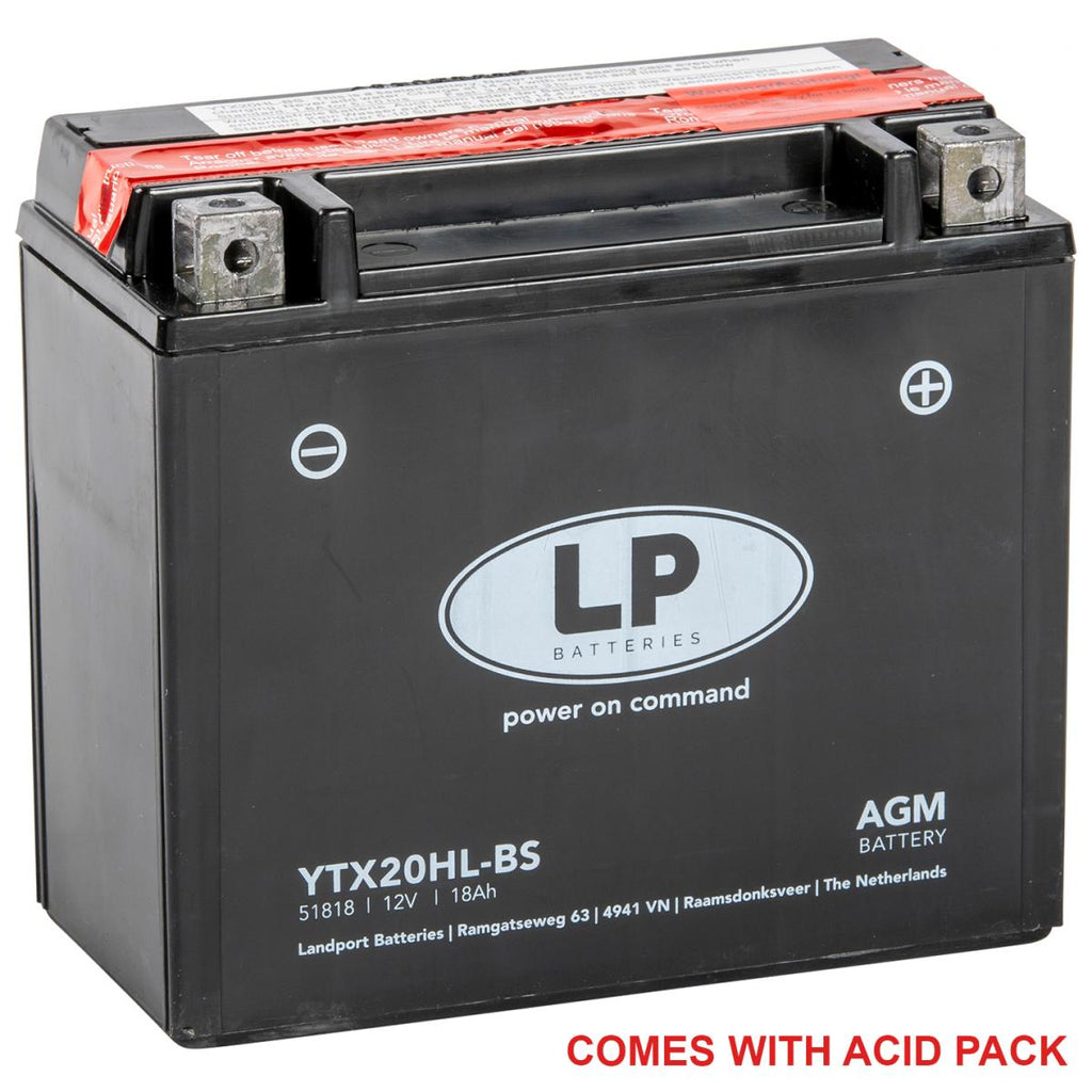 BATTERY LTX20HL-BS MA.FREE, LANDPORT 12V Maintenance Free, MA LTX20HL-BS