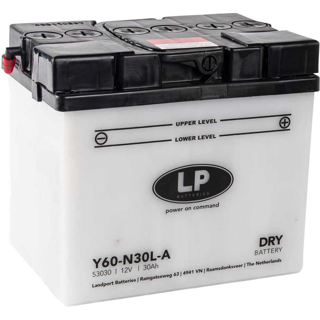 BATTERY Y60-N30L-A 12v 30A DRY, LANDPORT 53030, ROAD, MC Y60N30L-A