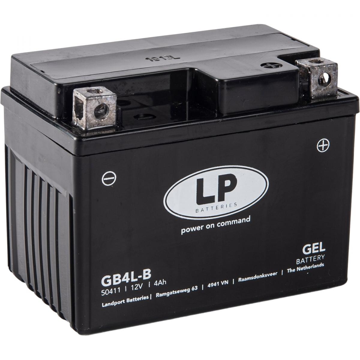 BATTERY LB4L-B 12V 4Ah GEL, LANDPORT 50411, MG LB4L-B, MG GB4L-B, 44-3444 (SAME AS YB4L-B)