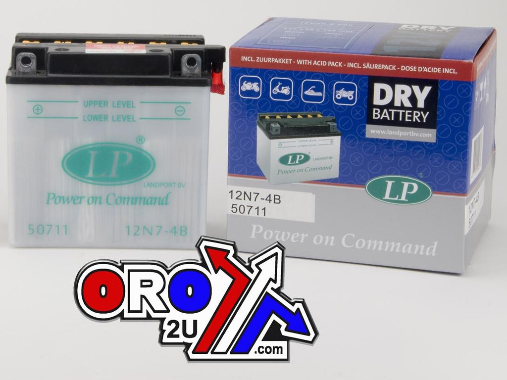 BATTERY 12N7-4B 12V 7Ah. DRY, LANDPORT 50711 MB 12N7-4B