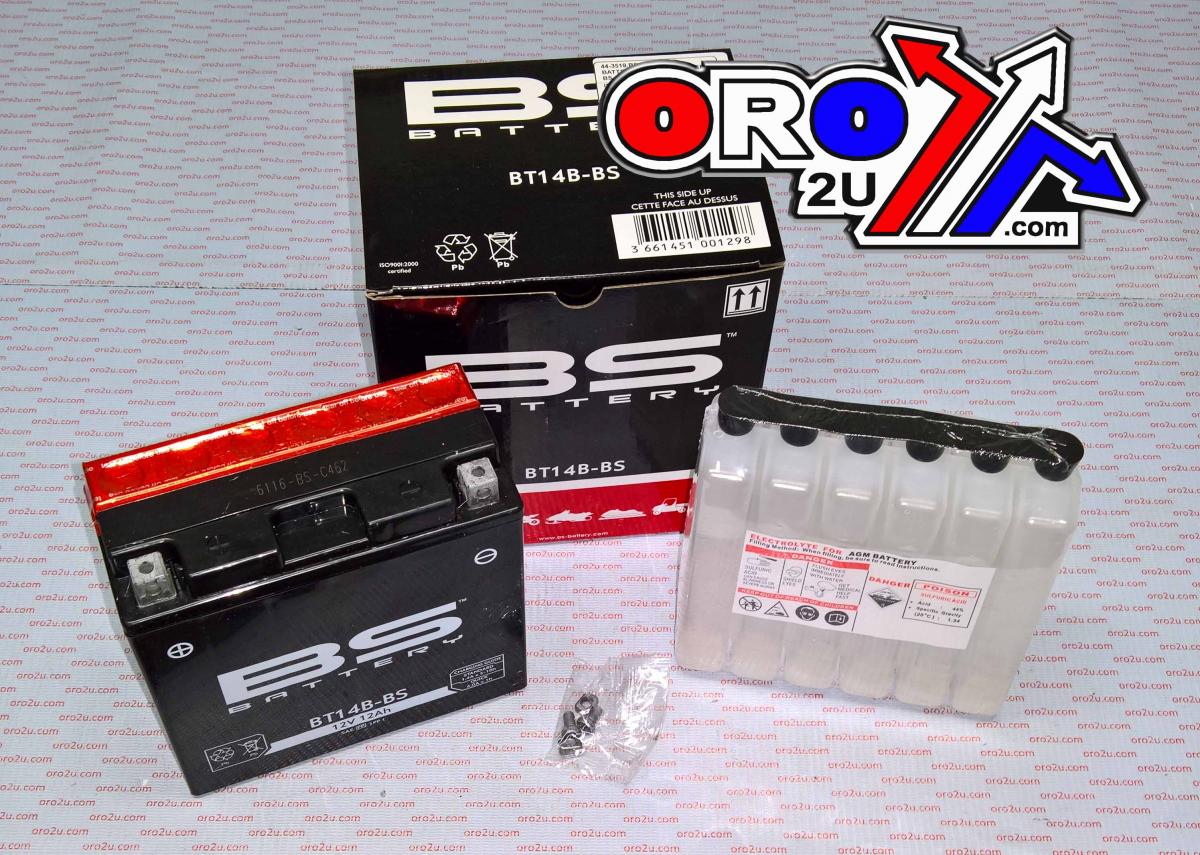 BATTERY YT14B-BS 12V M.FREE BS, BS MAINTENAN FREE BT14B-BS, 300629, BS-BT14B-BS