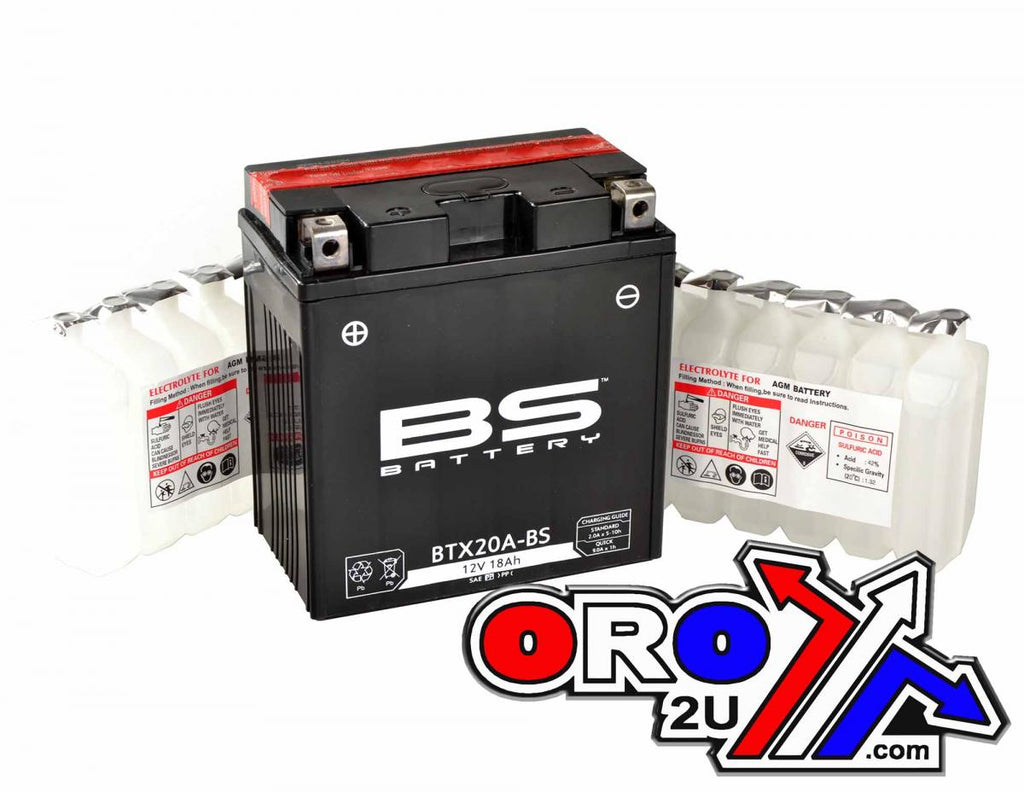 BATTERY YTZ20A-BS 12V MA.FREE, BS Maintenance Free BTX20A-BS, 300808, BS-BTX20A-BS