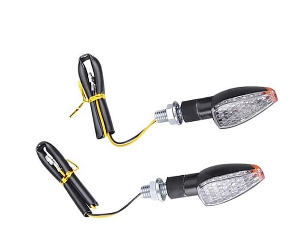 INDICATORS LED OVAL SHORT CLEAR PAIR OF MINI BLINKERS