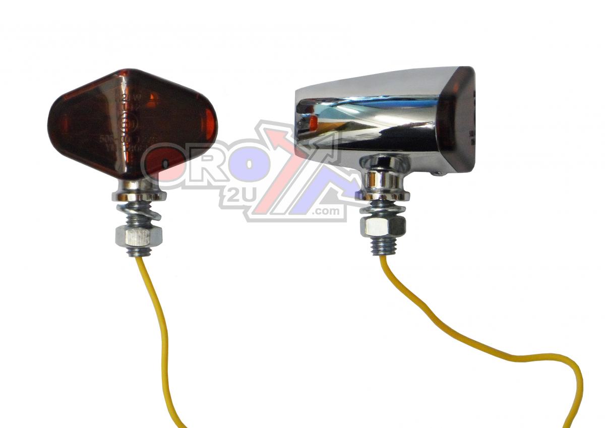 INDICATORS SMOKE LENS PAIR, DIAMOND CHROME LOOK CASE, 121407348