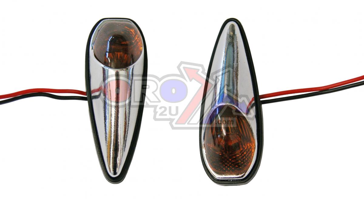INDICATORS SMOKE LENS PAIR, JAGUAR CHROME LOOK CASE, 121406774